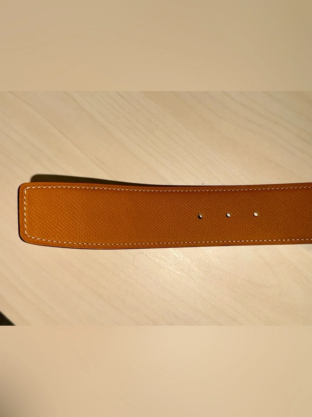 Reversible Belt in Black/Brown with Gold H Buckle